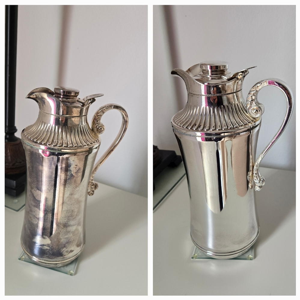 Vintage Insulated Silver Carafe/Pitcher - Picture 8 of 13